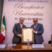 Recibe Gobernador Rocha Moya la distinción “Benefactor Universitas” de la Escuela Libre de Derecho de Sinaloa