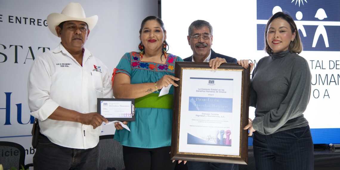Promotora del respeto a las garantías, la UAS se suma al Premio Estatal de Derechos Humanos 2025 por su alta misión humanista, entregado al Consejo Yoreme de Dignidad y Resistencia