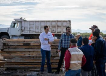 Juan de Dios Gámez supervisa construcción de la Planta Potabilizadora El Salado; estará lista a finales de enero