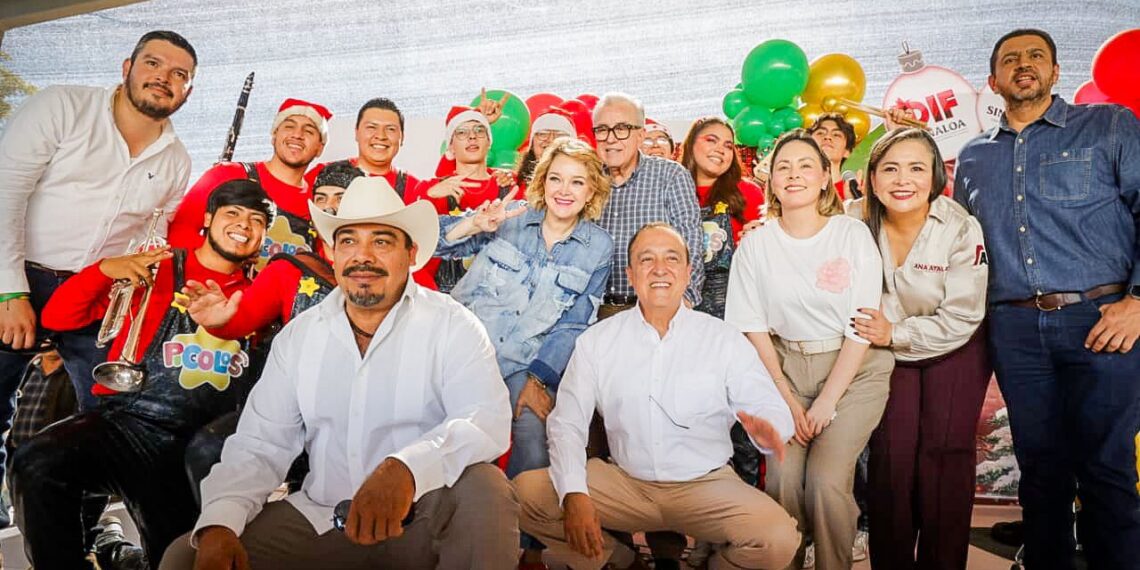 Gobernador Rocha Moya y Eneyda Rocha festejan a miles de familias en la Gran Posada 2025