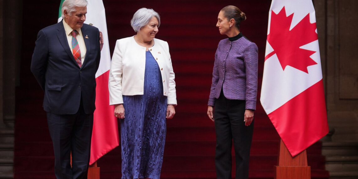 Recibe Presidenta Claudia Sheinbaum a la gobernadora general de Canadá, Mary Simon, en Palacio Nacional