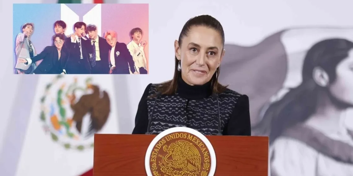 Sheinbaum pide a presidente de Corea del Sur más conciertos de BTS en México