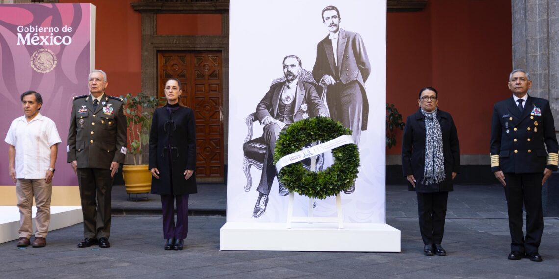 Presidenta Claudia Sheinbaum encabeza conmemoración del 113 Aniversario del magnicidio de Francisco I. Madero y José María Pino Suárez