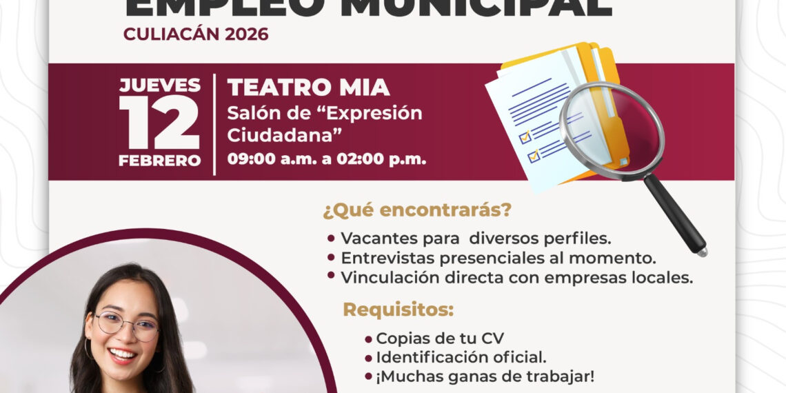 Más de 100 vacantes disponibles en la Jornada Municipal de Empleo en Culiacán