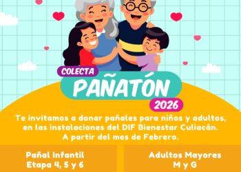 DIF Culiacán pone en marcha la colecta Pañatón 2026 en beneficio de niñas, niños y adultos mayores