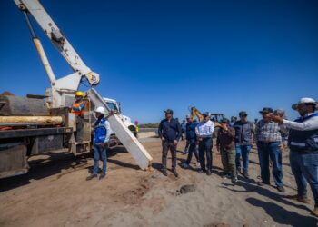 Gobernador Rocha Moya supervisó la construcción del puente Bellavista-Boca del Río-Las Glorias