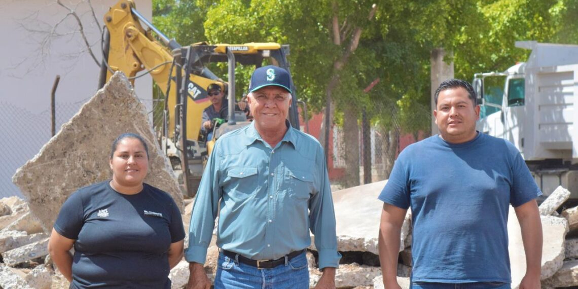 Inicia la construcción de tres canchas de fútbol del programa Mundial Social 2026 en El Fuerte