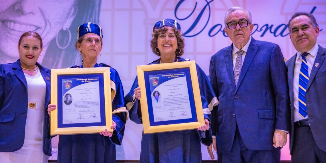 Gobernador Rocha participa en entrega de Doctorado Honoris Causa por la UAS, a las científicas Annie Pardo Cemo y Rosaura Ruiz Gutiérrez