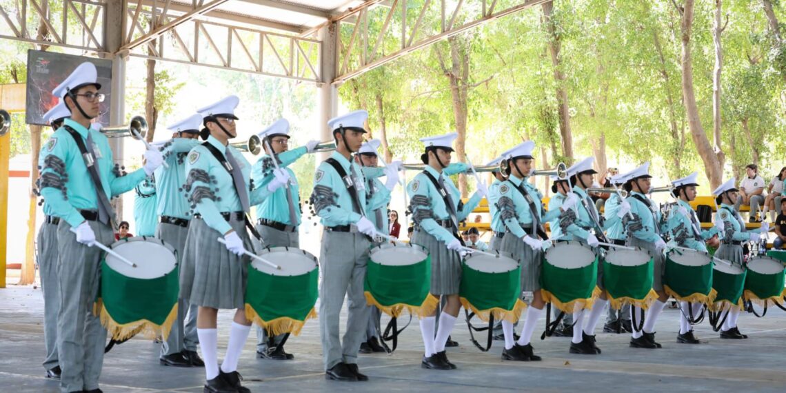 COBAES celebra el civismo con gran encuentro estatal de Escoltas de Bandera y Bandas de Guerra