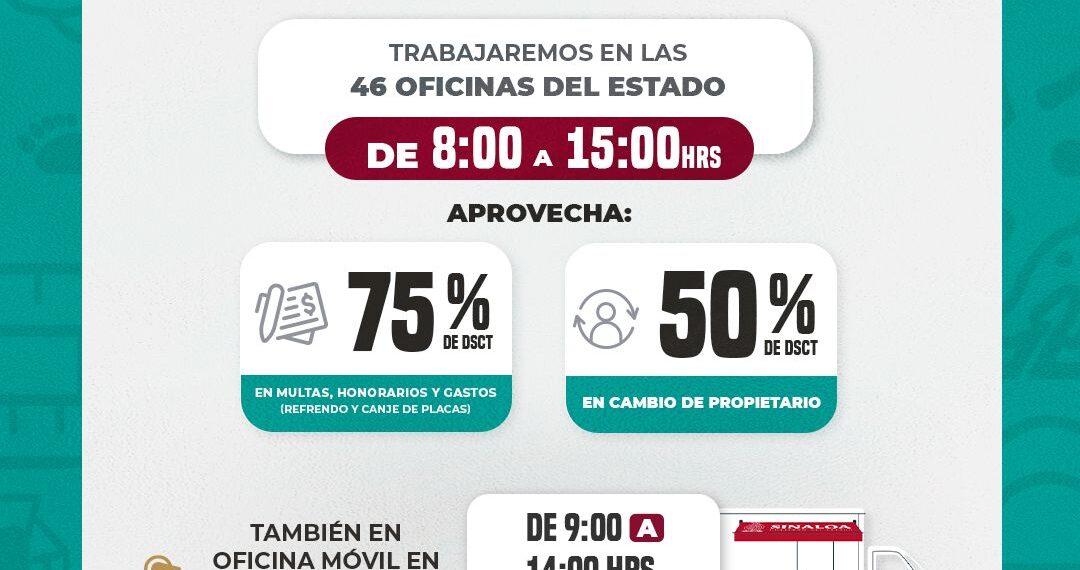 ¡Solo este sábado, gran oportunidad para regularizarte con grandes descuentos del SATES de hasta un 75%!