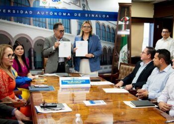 La UAS, a través del Rector Jesús Madueña, y BBVA firman fideicomiso para garantizar el pago de pensiones y jubilaciones de la institución, con transparencia y sostenibilidad