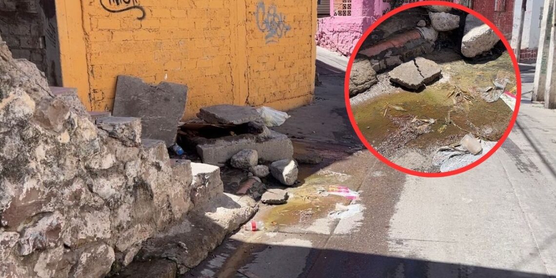 ¡Una peste! Vecinos del barrio Plaza, en Topolobampo, ya no soportan los drenajes colapsados