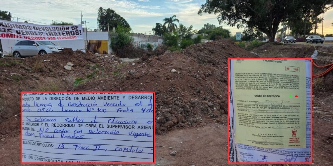¡Detiene Ayuntamiento de Ahome obra en el bulevar Rosales!