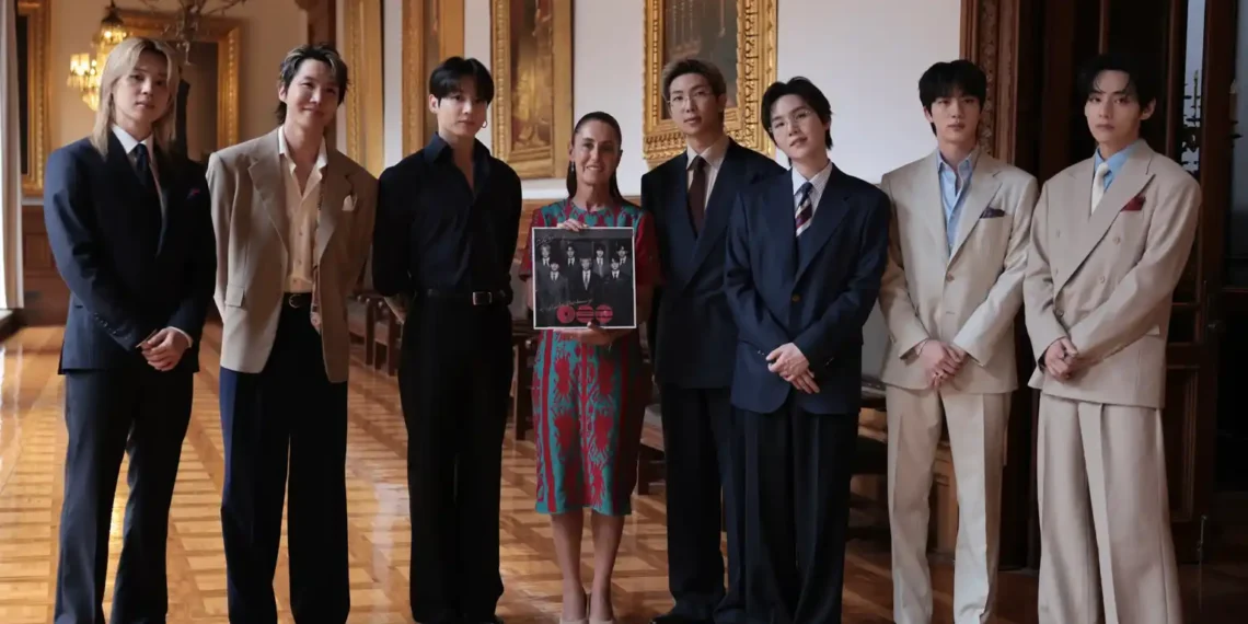 ”La música y los valores unen a México y Core del Sur”:Presidenta Claudia Sheinbaum recibe a BTS en Palacio Nacional