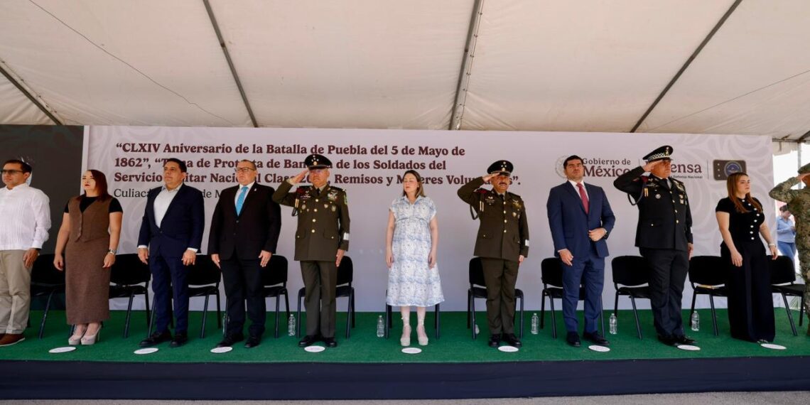 Asiste gobernadora Yeraldine a ceremonia conmemorativa de la Batalla de Puebla en la Novena Zona Militar