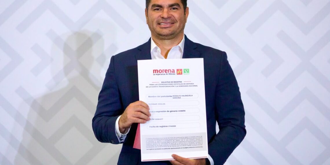 Rodolfo Valenzuela se registra para buscar la Coordinación de la 4T en Sinaloa