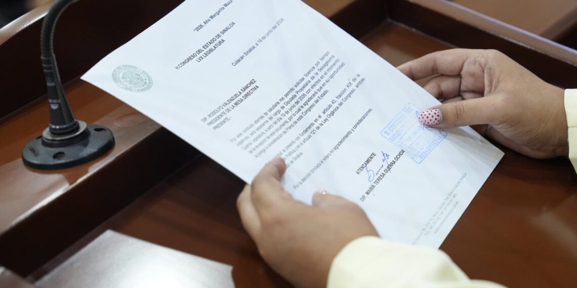 Congreso del Estado aprueba licencia indefinida de la diputada María Teresa Guerra Ochoa