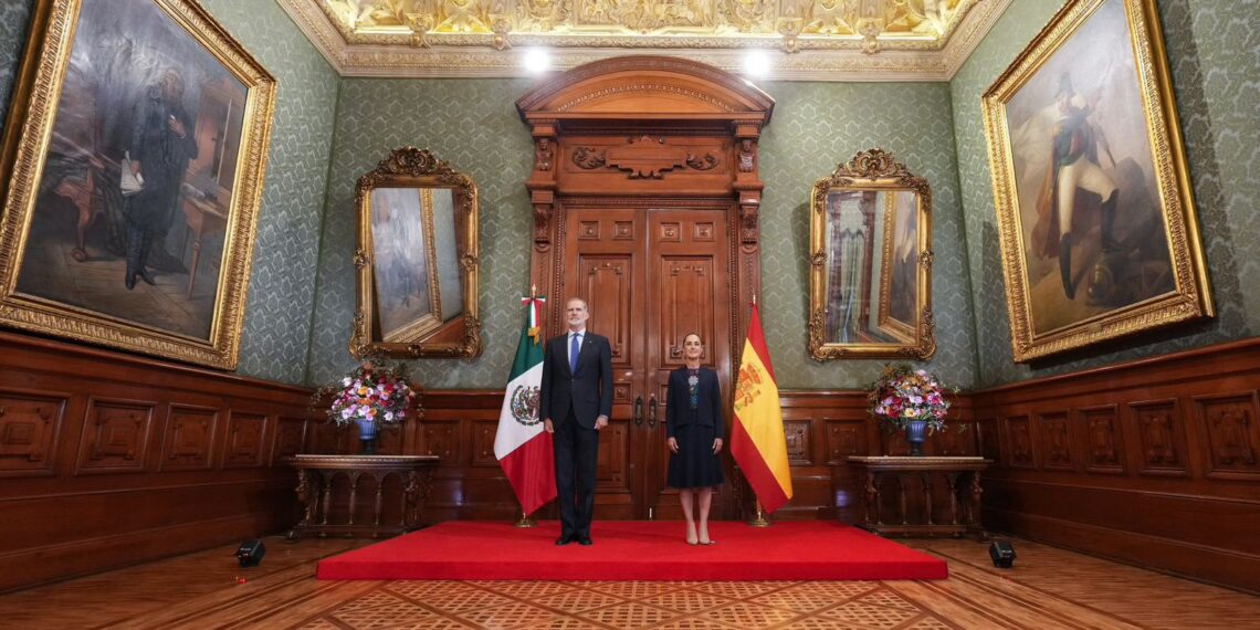Presidenta Claudia Sheinbaum recibe en Palacio Nacional al Rey Felipe VI