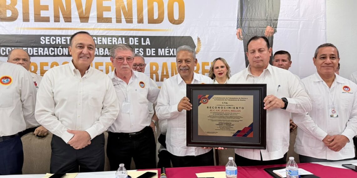 Refrenda Antonio Menéndez respaldo a la clase trabajadora durante Asamblea General de la CTM Sinaloa.