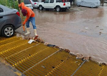 Ahome mantiene operativo preventivo por lluvias; brigadas limpian alcantarillas y bocas de tormenta
