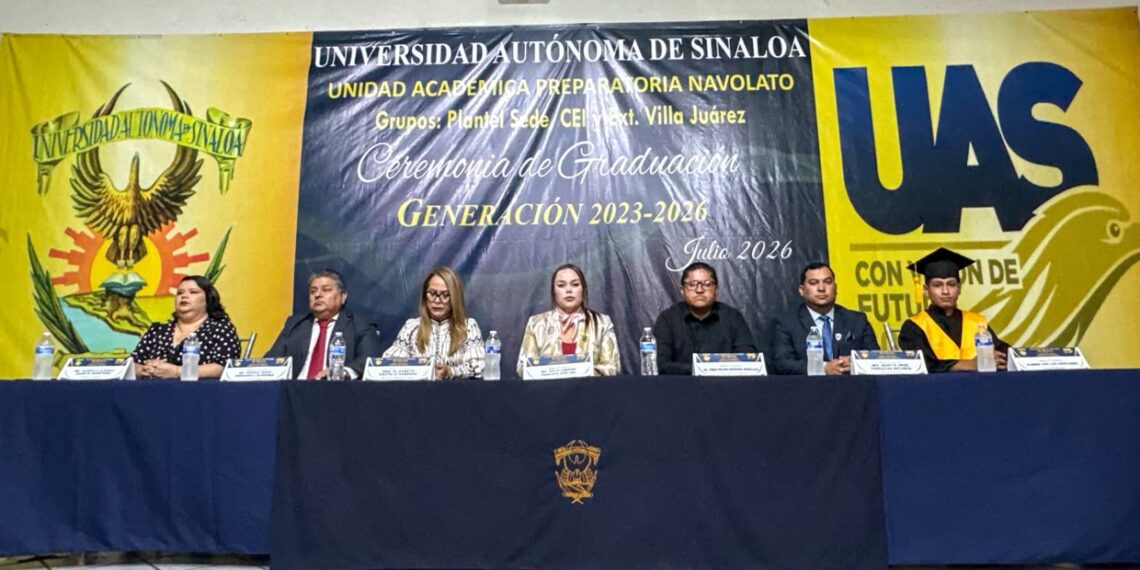 ¡Por nuevos retos! Celebran con orgullo la graduación de la Generación 2023–2026 en la Preparatoria Navolato de la UAS y sus extensiones