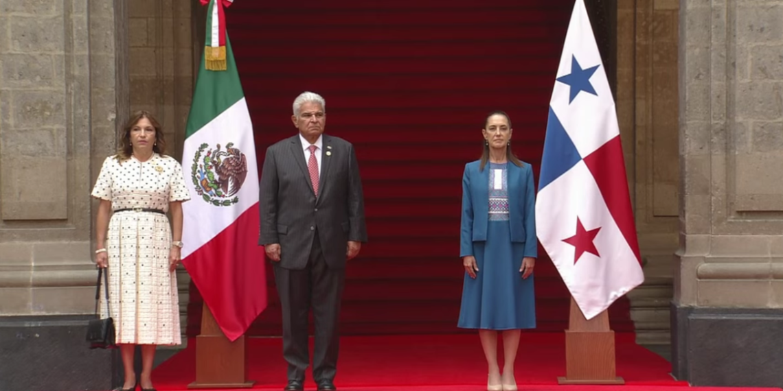 Sheinbaum recibe en Palacio Nacional al presidente de Panamá; hablarán de comercio, seguridad y aduanas