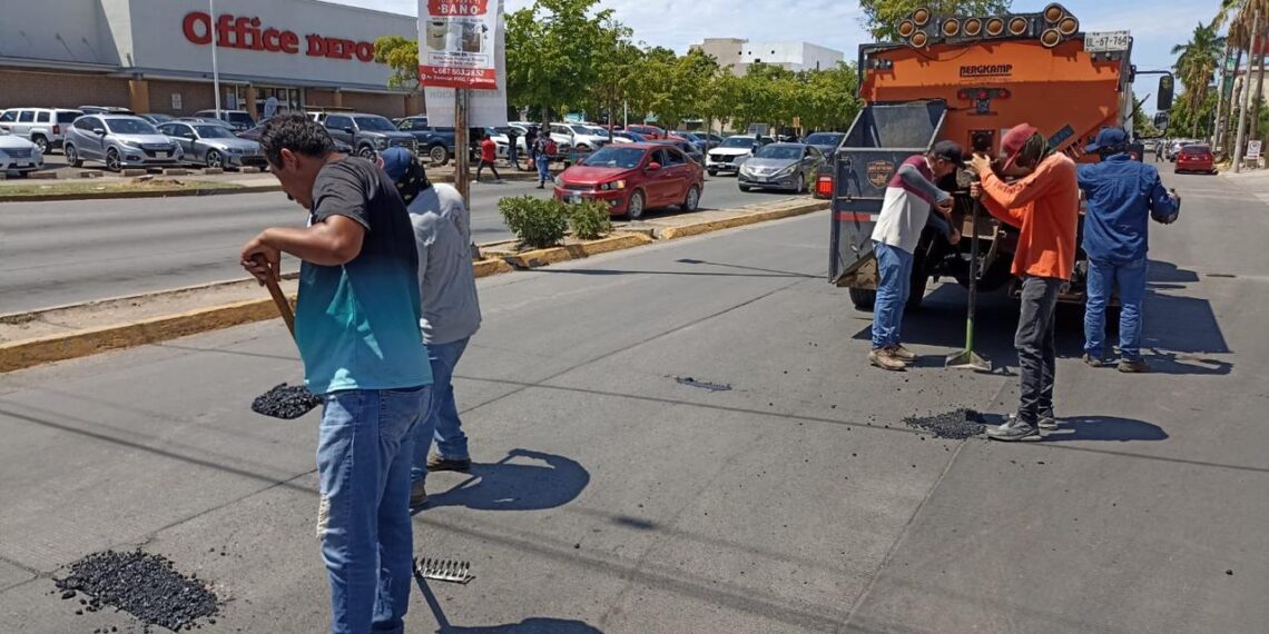 Hoy inicia Obras Públicas y COMUN, bacheo con carpeta asfáltica en el Bulevar Rosales