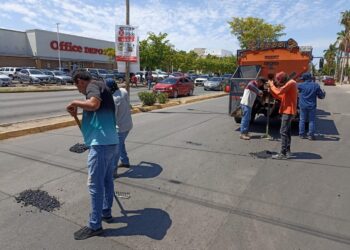 Hoy inicia Obras Públicas y COMUN, bacheo con carpeta asfáltica en el Bulevar Rosales