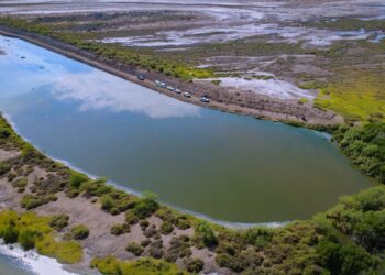 Más de 35 mil metros cúbicos de sedimentos han sacado de Dren Juárez al sur