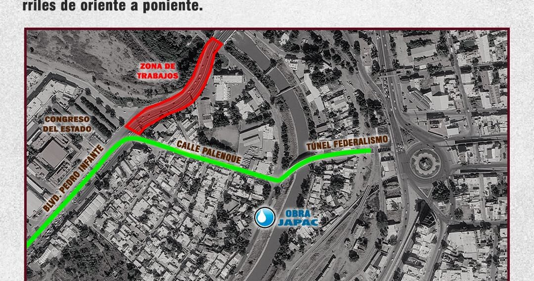 Será a partir del viernes 7 el cierre total temporal del bulevar Pedro Infante frente al Congreso: secretario Raúl Montero