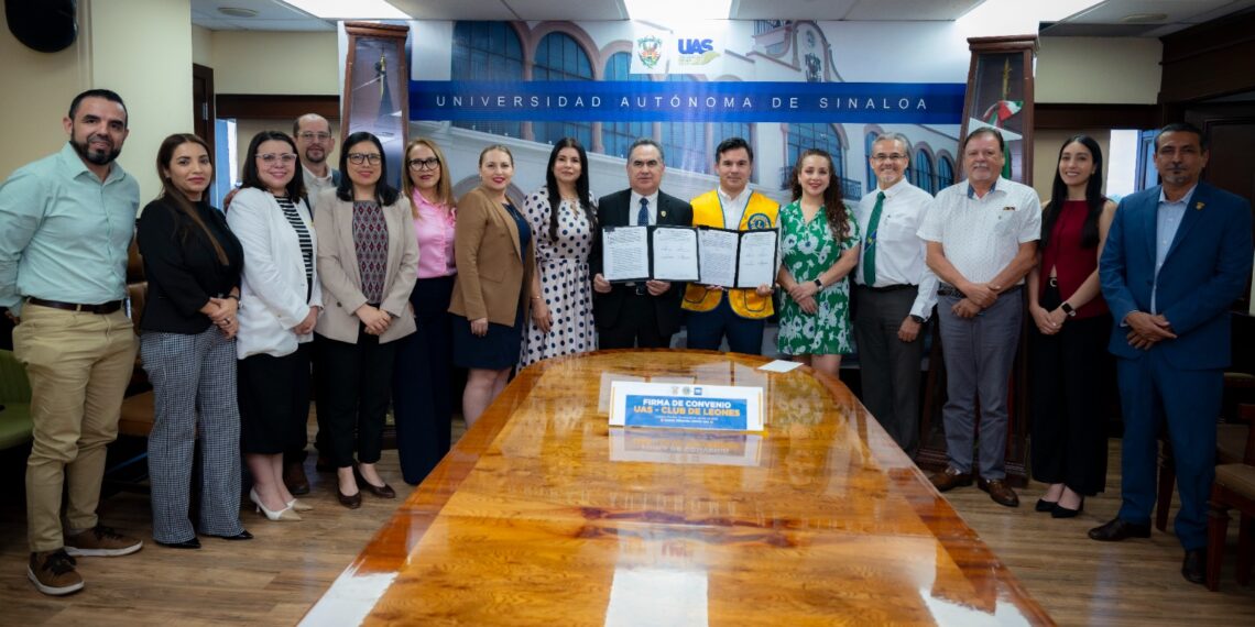 Firma la UAS convenio de colaboración con el Club de Leones Culiacán Rosales, para impulsar y potenciar el bienestar social, la salud y la educación