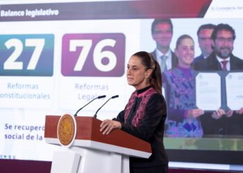 Presidenta Claudia Sheinbaum resalta aprobación de 27 reformas constitucionales y 76 reformas legales que recuperan el sentido social y la soberanía en la Constitución