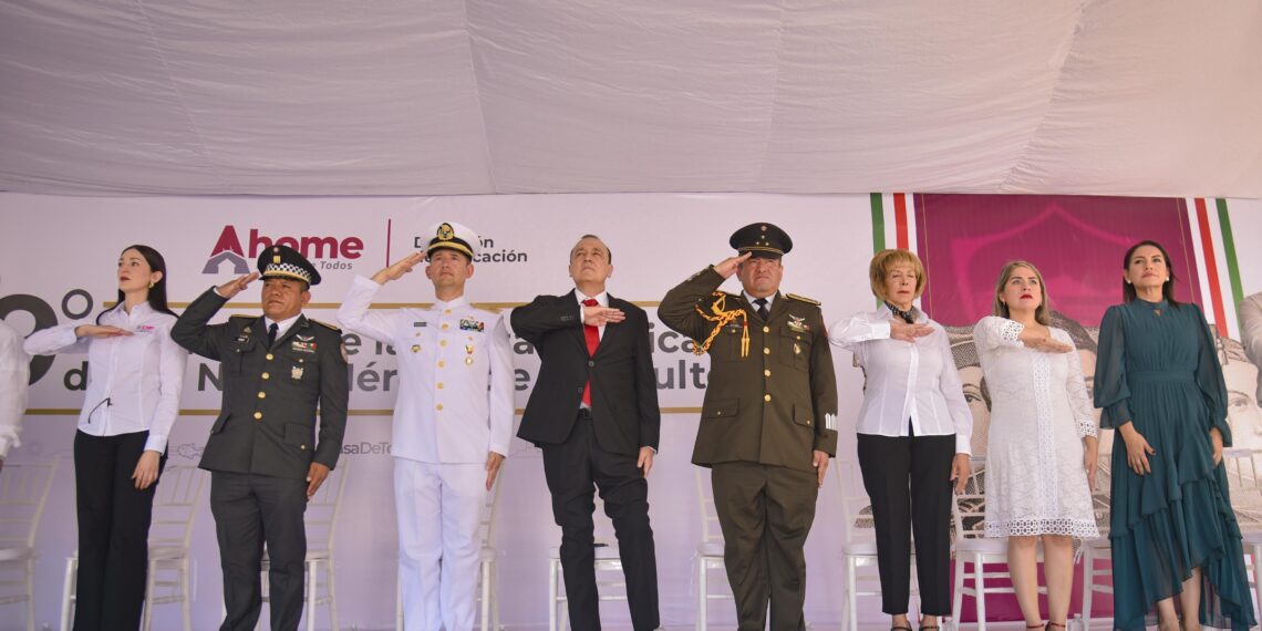 Alcalde Antonio Menéndez, Autoridades Militares y Educativas, conmemoran 179 Aniversario de la Gesta Heroica de los Niños Héroes de Chapultepec