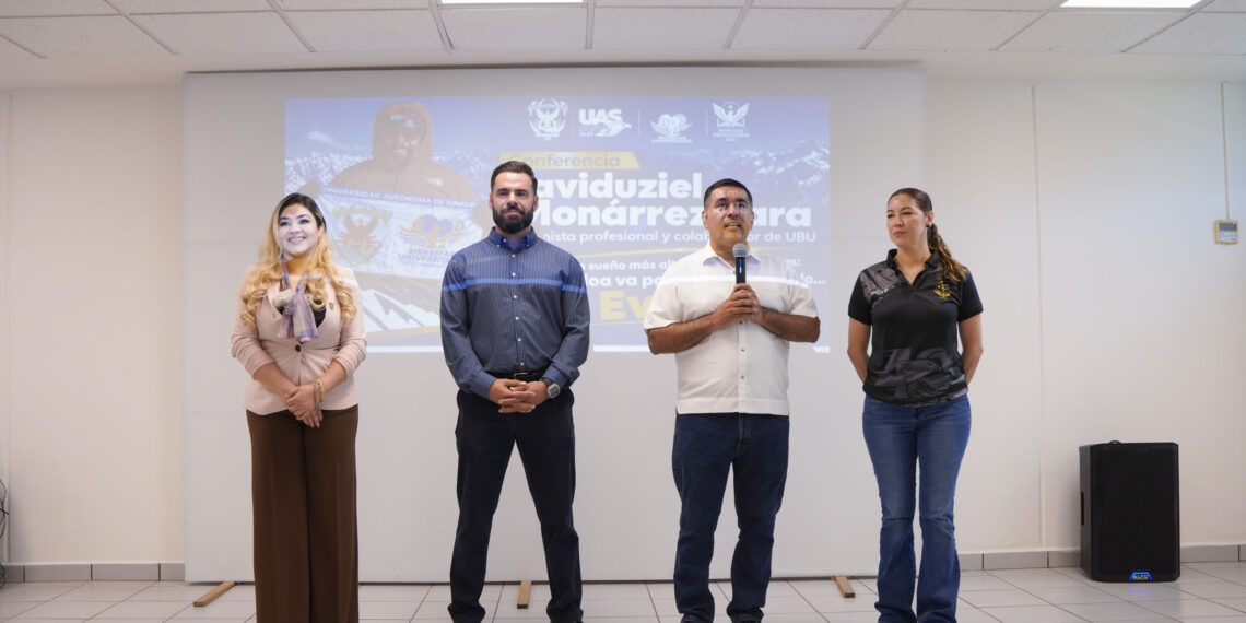 Del aula a la cima del mundo: el alpinista Daviduziel Monárrez comparte en la UAS su preparación para conquistar el Everest y las Siete Cumbres