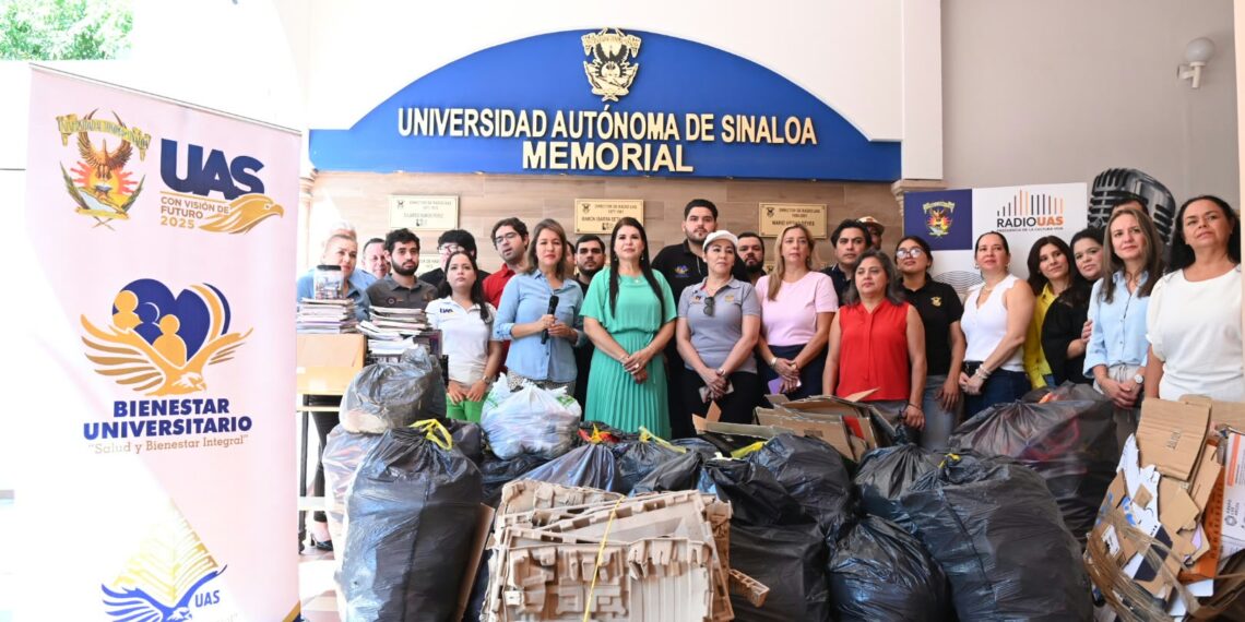 Impulsa la UAS acciones de reciclaje y cuidado ambiental con la participación de Radio UAS, la Facultad de Ciencias de la Nutrición y Gastronomía y Bienestar Universitario