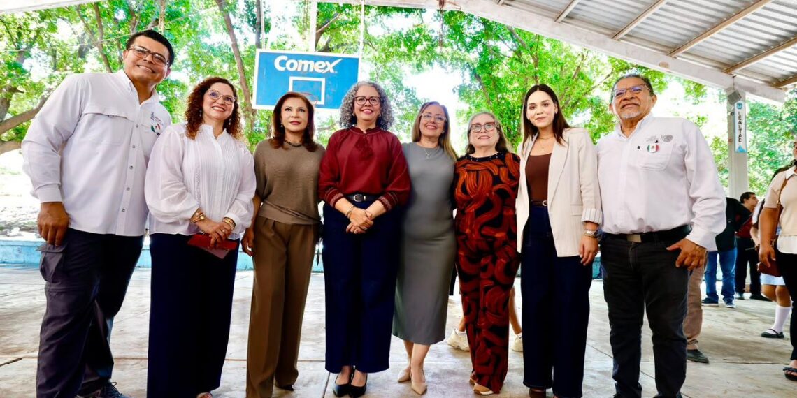 Compromete gobernadora Graciela Domínguez la rehabilitación integral de la secundaria general Severiano Medina Moreno, en Culiacán