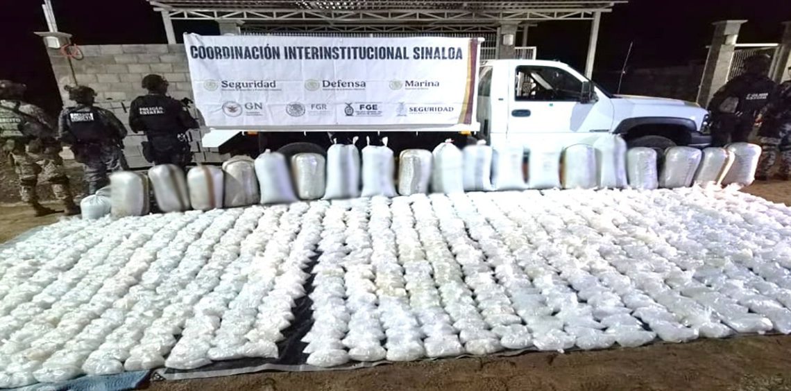 ¡Son 350 MDP! Aseguran más de 1,300 kilogramos de metanfetamina en Culiacán