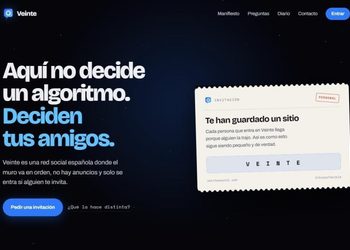 VeinteSocial, la nueva red social sin algoritmo ni publicidad