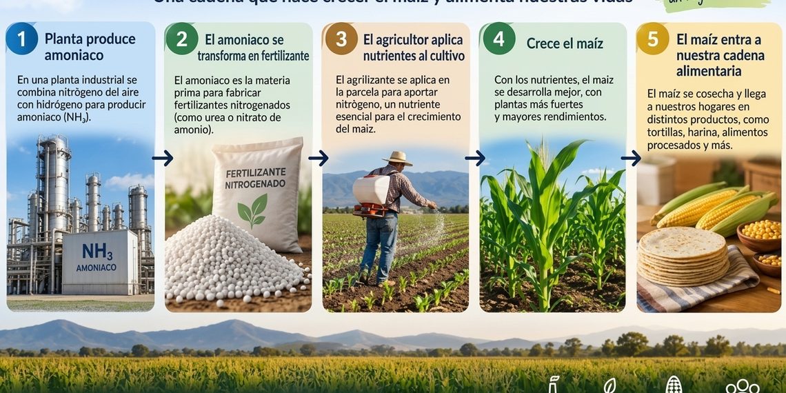 Del amoniaco a los fertilizantes: la cadena industrial que sostiene al campo