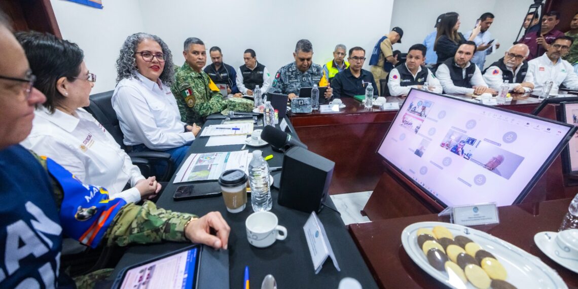Encabeza Gobernadora Graciela Domínguez y titular de PC, Laura Velázquez reunión de seguimiento a “Simón”