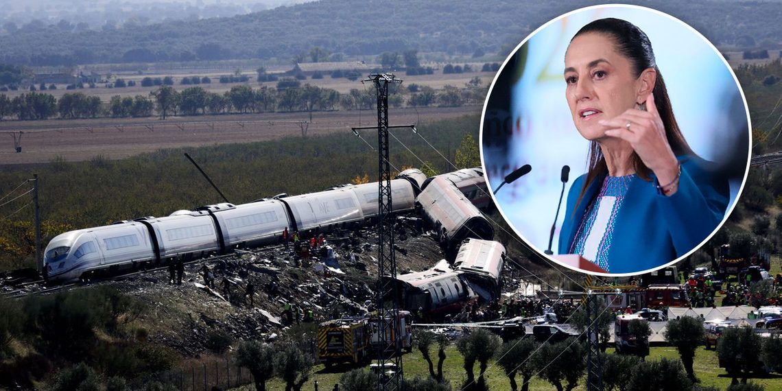 Siete mexicanos heridos y uno desaparecido tras accidente ferroviario en Toledo, España: Claudia Sheinbaum