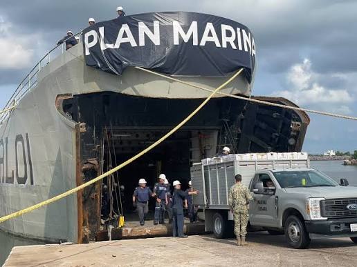 Llega buque de la Marina con ayuda a Topolobampo tras Polo; pescadores de Paredones esperan apoyo